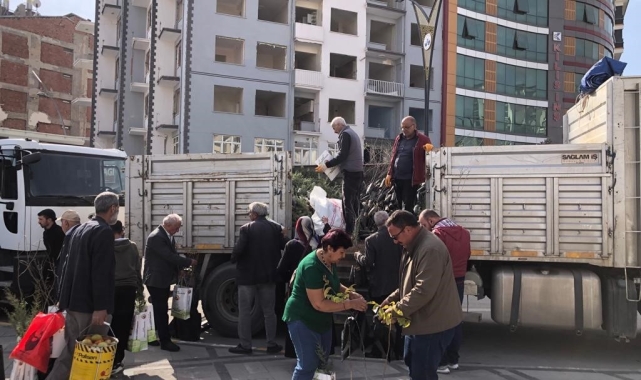 Elazığ'da vatandaşlara ücretiz fidan dağıtıldı