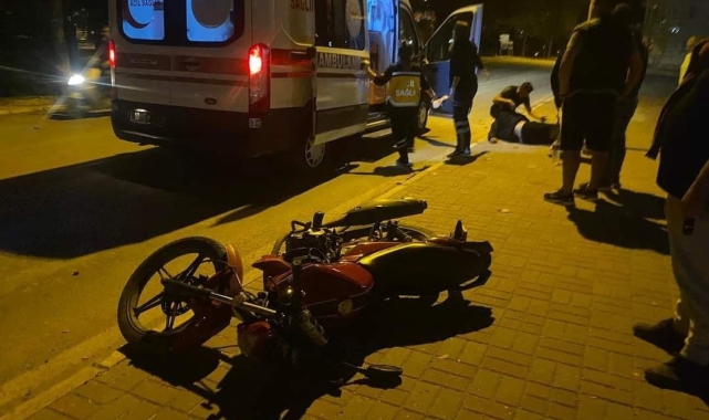 Erdek'te meydana gelen motosiklet kazasında 2 kişi yaralandı