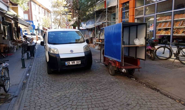 Eskişehir'de yayaların 'kaldırım' tepkisi