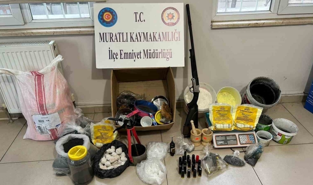 Evde barut satan şüpheliye operasyon