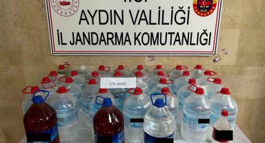 Germencik'te 155 litre etil alkol ele geçirildi