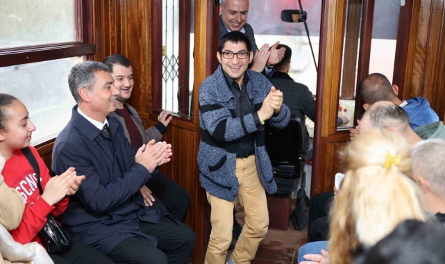 Gölbaşı'nda uyum öğrencileri nostaljik tramvayla ilçeyi turladı