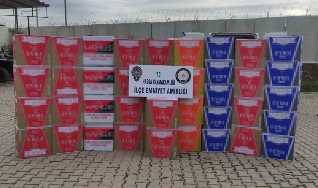 Hatay'da 1.5 milyon TL değerinde makaron ele geçirildi