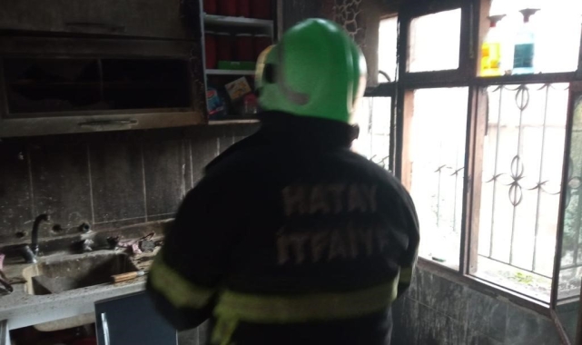 Hatay'da mesken yangını çıktı