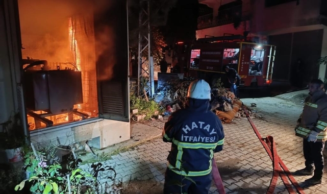 Hatay'da trafo yangını çıktı