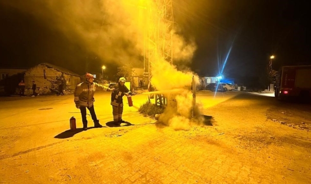 Hatay'da trafoda çıkan yangın söndürüldü