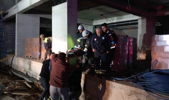 İnşaattan düşen işçi yaralandı