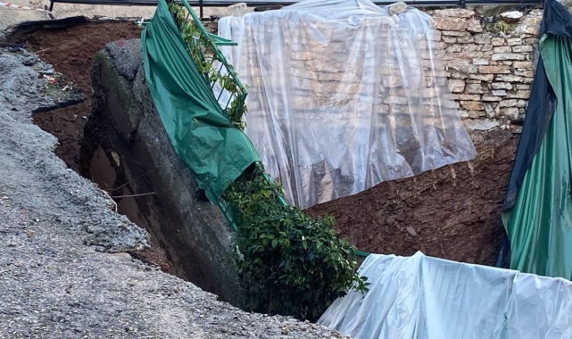 İstinat duvarı çökmüştü, hasarın boyutu ortaya çıktı