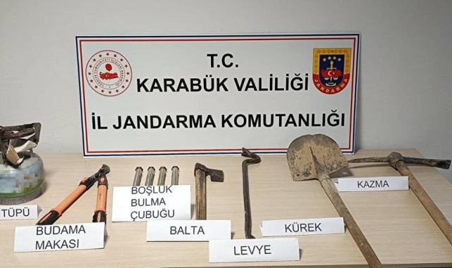 Kaçak kazıya suçüstü yapıldı