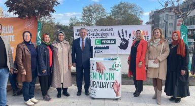 Kadına Yönelik Şiddete 'Dur' demek için stantların başına geçtiler