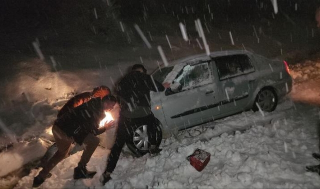 Kanala düşen araç için polis ve jandarma seferber oldu