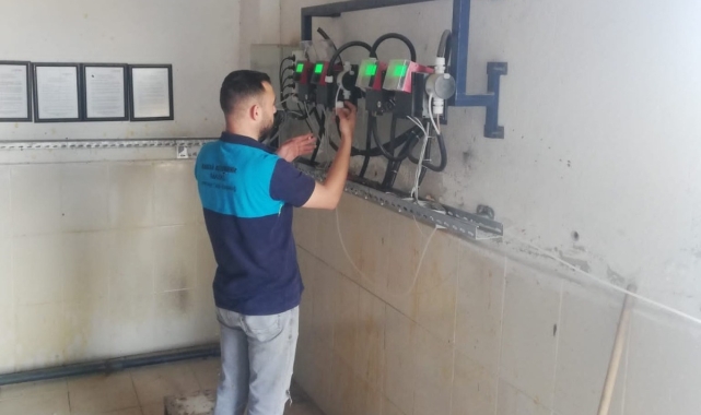 Karaağaçlı'nın içme suyu arıtma tesisi kontrol edildi