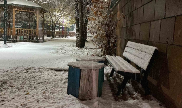 Karlıova'da beklenen kar yağışı başladı