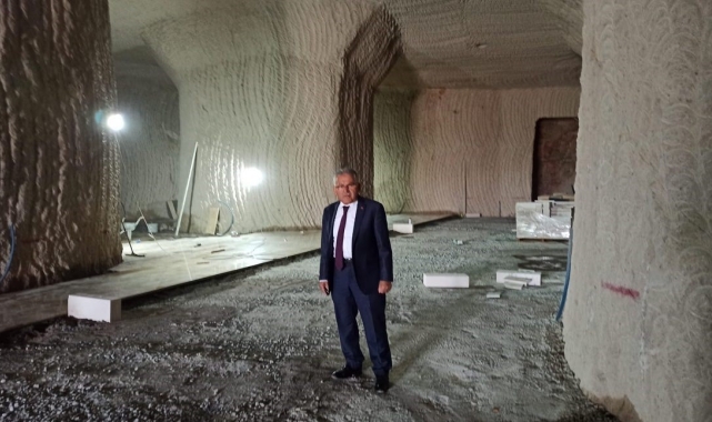 Kayadan oyma Kültepe Müzesi'nde çalışmalar devam ediyor