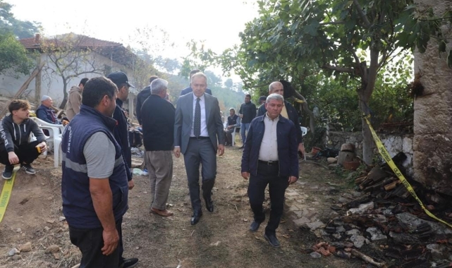 Kaymakam ve başkandan acılı aileye taziye ziyareti