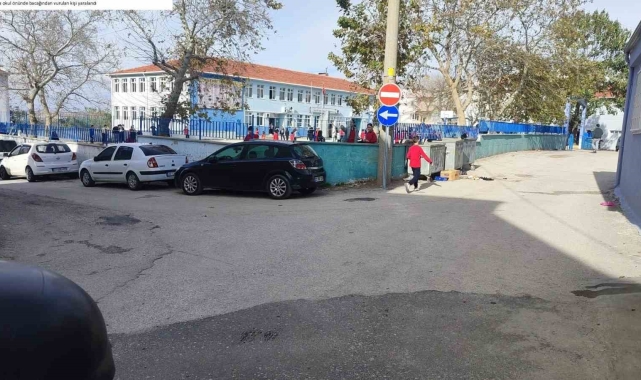 Keşan'da okul önünde bacağından vurulan kişi yaralandı