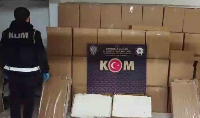 Kırıkkale'de 1 milyon 267 bin makaron ele geçirildi