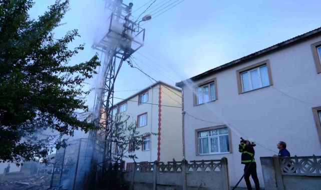 Kırklareli'de trafo yangını