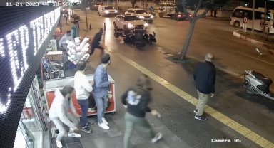 Kırmızı ışık ihlali yapan bisikletli otomobilin çarpması sonucu yaralandı