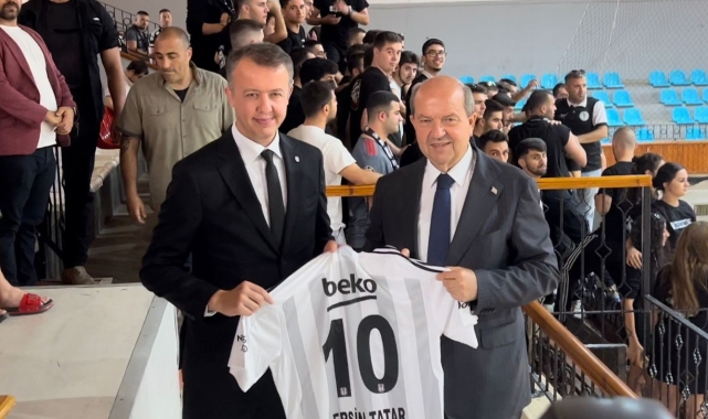 KKTC Cumhurbaşkanı Ersin Tatar, Beşiktaş Tekerlekli Sandalye Basketbol Takımı'nın maçını izledi