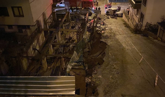 Kocaeli'de aynı mahallede ikinci kez istinat duvarı ve yol çöktü