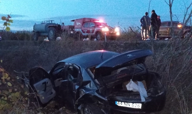 Kontrolden çıkan araç şarampole devrildi: 1 yaralı