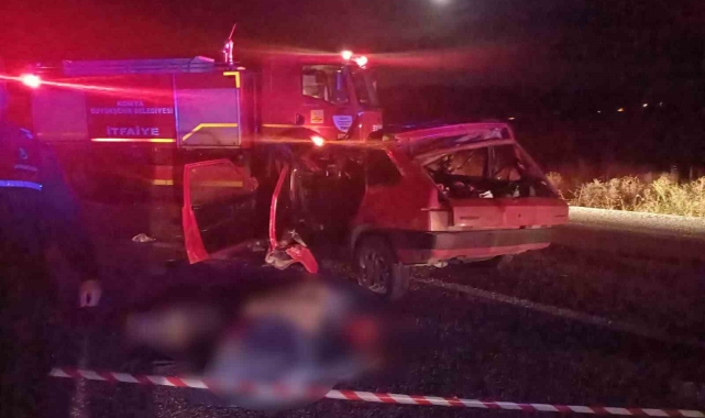 Konya'da otomobil kamyonla çarpıştı, aynı aileden 4 kişi hayatını kaybetti