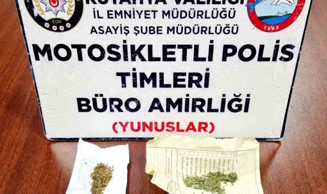 Kütahya'da bir şahsın üzerinde uyuşturucu ele geçirildi