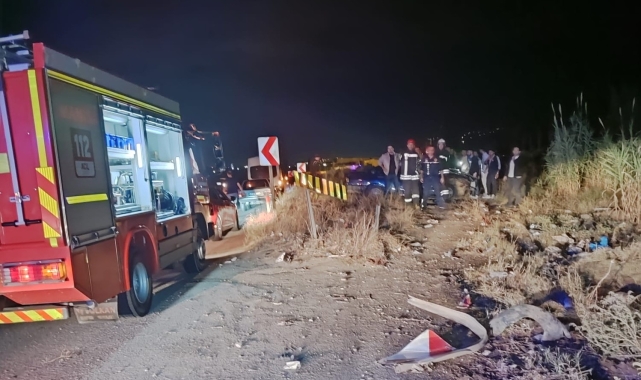 Manisa'da otomobil tarlaya uçtu: 1 ölü