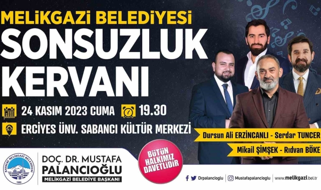 Melikgazi'de şiir dolu 'Sonsuzluk Kervanı' akşamı