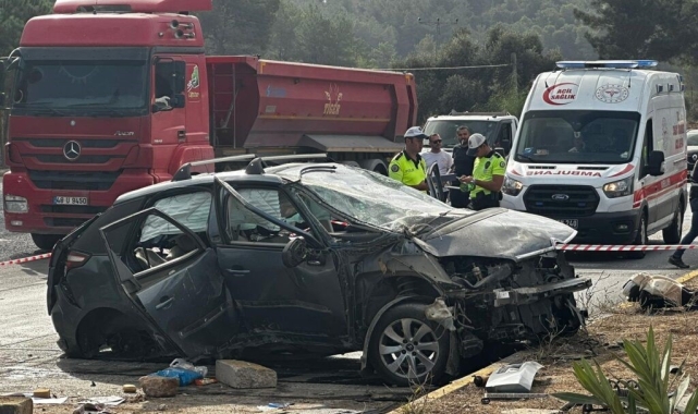 Milas-Bodrum Yolu'ndaki feci kazanın kamera görüntüleri ortaya çıktı