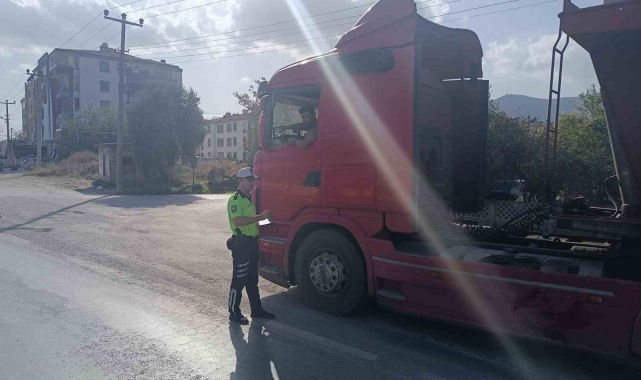 Milas'ta ağır tonajlı araçlara sıkı denetim