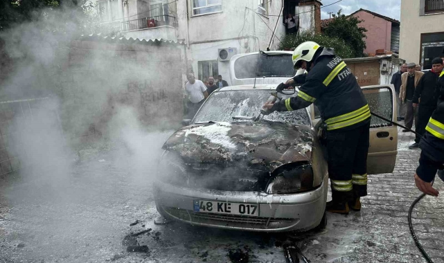 Milas'ta LPG'li araç yangını panikletti