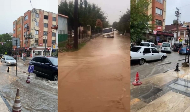 Milas'ta şiddetli yağış hayatı felç etti