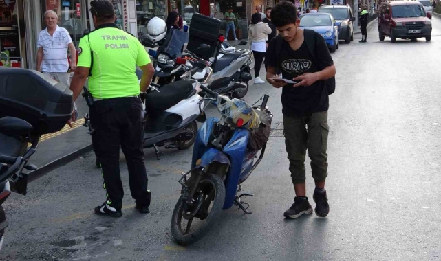 Motosiklet sürücüsüne ceza yağdı