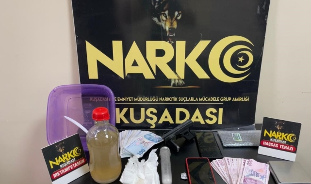 Mutfak dolabından uyuşturucu çıktı