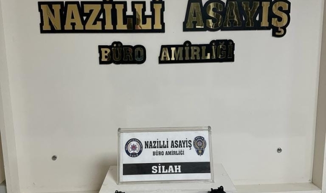 Nazilli&#039;de denetimlerde çok sayıda silah ele geçirildi