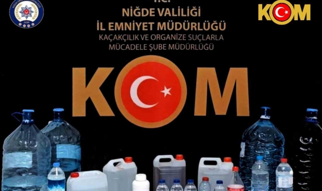 Niğde'de sahte içki operasyonu: 1 gözaltı