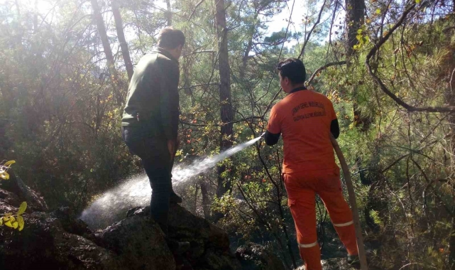 Ormanlık alanda çıkan yangın kontrol altına alındı