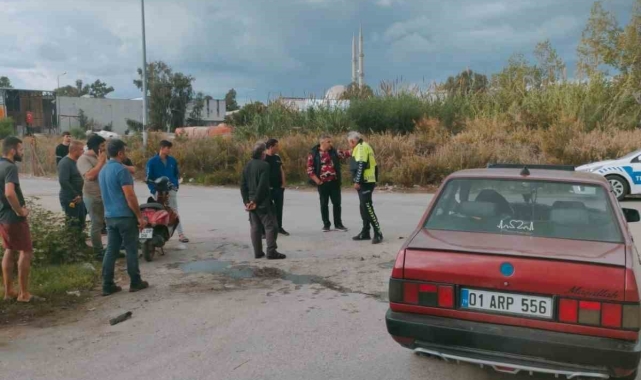 Otomobil ile motosiklet kafa kafaya çarpıştı: 1 yaralı