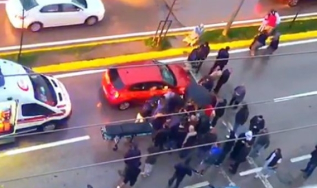 Otomobilin çarptığı yaya yaralandı