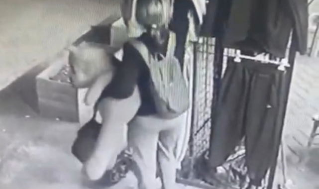 Oyuncak ayılı hırsız güvenlik kameralarına yakalandı
