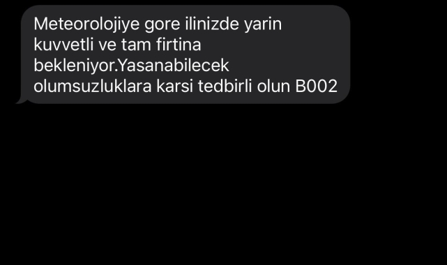 Saatte 100 kilometre hızla esecek AFAD ve Valilik uyardı