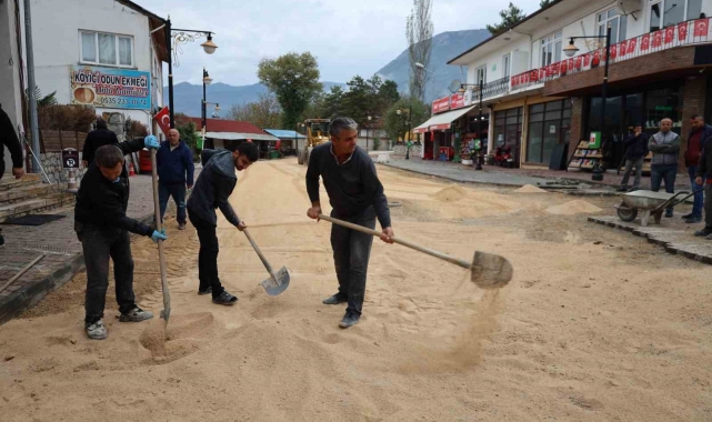 Safranbolu'da yol onarım çalışmaları