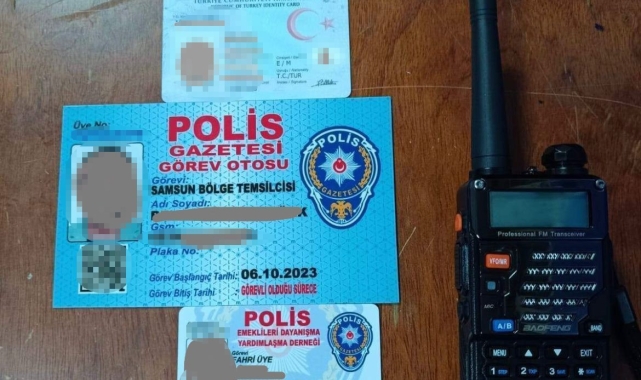 Samsun'da polis amblemli sahte basın kartı ile yakalanan şahıs gözaltına alındı