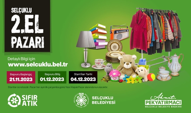 Selçuklu'ya 2. el pazarı geliyor