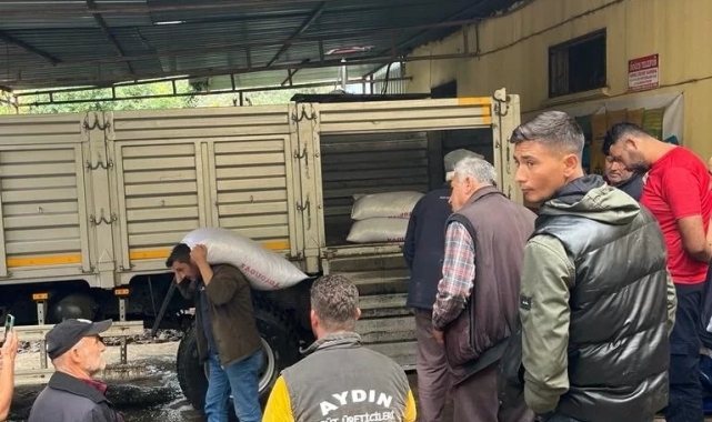 Söke'de sel mağdurlarına yem desteği