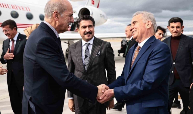 TBMM Başkanı Kurtulmuş'u Denizli heyeti karşıladı