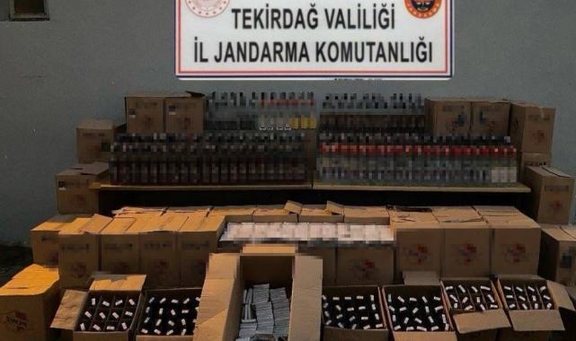 Tekirdağ'da 618 litre bandrolsüz içki ele geçirildi