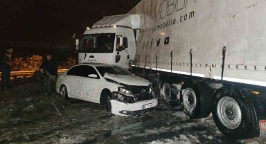 Van'da kar yağışı kazayı beraberinde getirdi